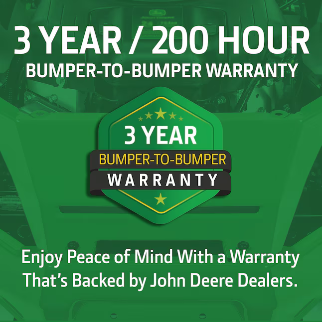 3 years or 200 hours, bumper to bumper